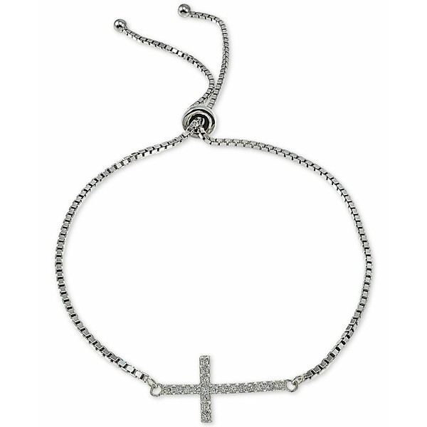 ジャニ ベルニーニ レディース ブレスレット バングル アンクレット アクセサリー Cubic Zirconia East West Cross Bolo Bracelet In Sの通販はau Pay マーケット Asty