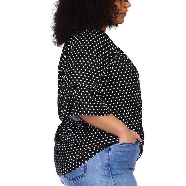 black peasant top plus size