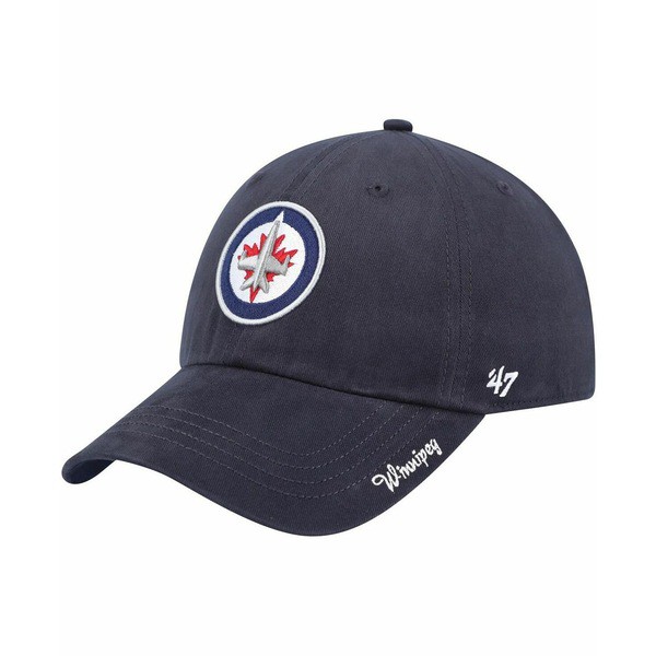 ４７ブランド レディース 帽子 アクセサリー Women's Navy Winnipeg Jets Team Miata Clean Up  Adjustable Hat Navy｜au PAY マーケット