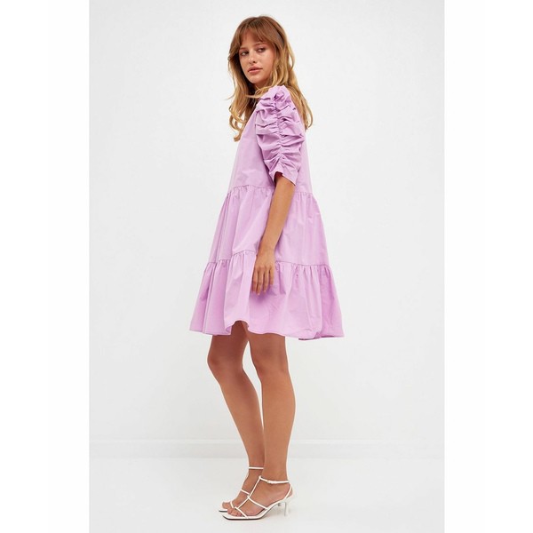 イングリッシュファクトリー レディース ワンピース トップス Women's Pleated Sleeve Mini Dress Lilac｜au  PAY マーケット