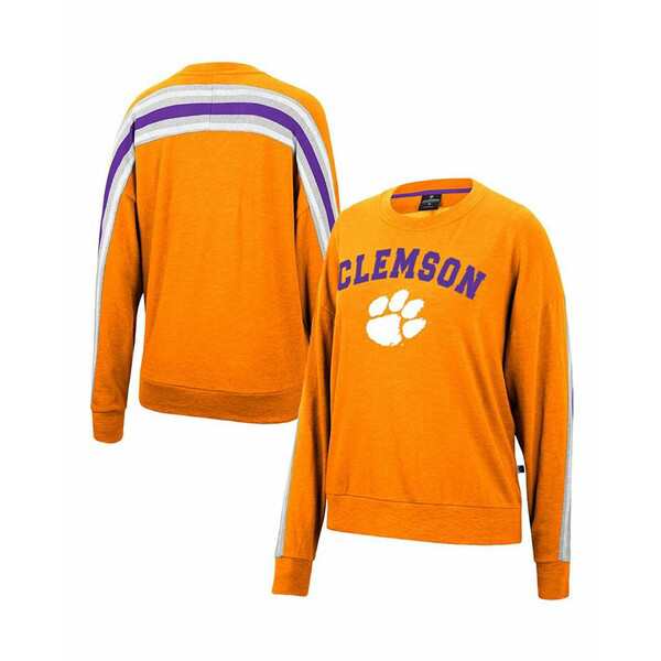 コロシアム レディース パーカー・スウェットシャツ アウター Women's Heathered Orange Clemson Tigers Team  Oversized Pullover Sweats｜au PAY マーケット