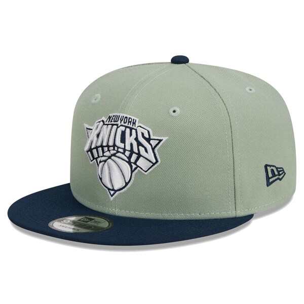 ニューエラ メンズ 帽子 アクセサリー New York Knicks New Era TwoTone Color Pack 9FIFTY Snapback Hat Sage/Navy