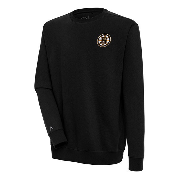 アンティグア メンズ パーカー・スウェットシャツ アウター Boston Bruins Antigua Victory Pullover Sweatshirt Black