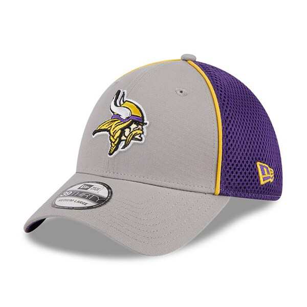 ニューエラ メンズ 帽子 アクセサリー Minnesota Vikings New Era Pipe 39THIRTY Flex Hat Grayの通販は