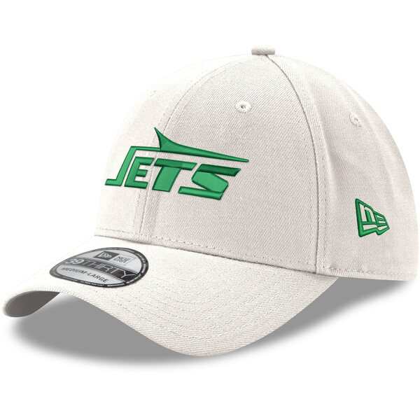 ニューエラ メンズ 帽子 アクセサリー New York Jets New Era Throwback Wordmark Iced II 39THIRTY Flex Hat Whiteの通販は