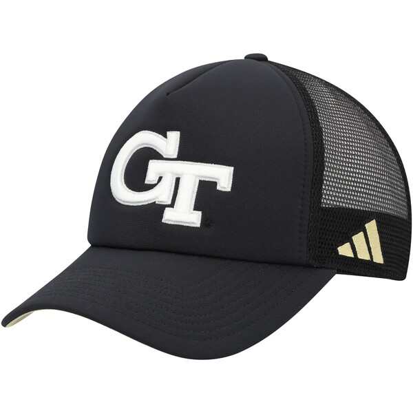 アディダス メンズ 帽子 アクセサリー Georgia Tech Yellow Jackets adidas Ghost Stories Trucker Adjustable Hat Blackの通販は