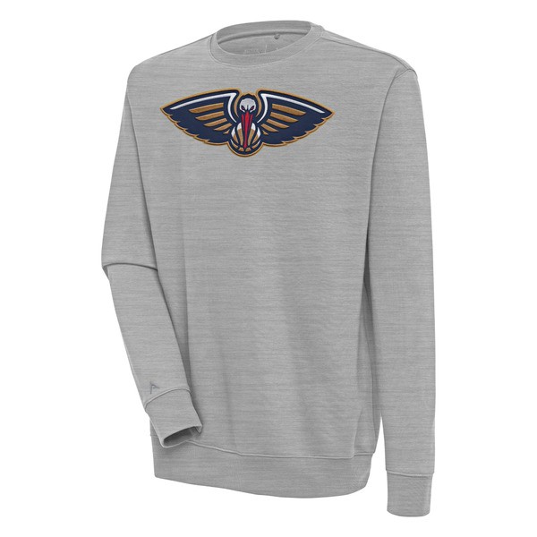 アンティグア メンズ パーカー・スウェットシャツ アウター New Orleans Pelicans Antigua Victory Pullover Sweatshirt Heather Grayの通販は