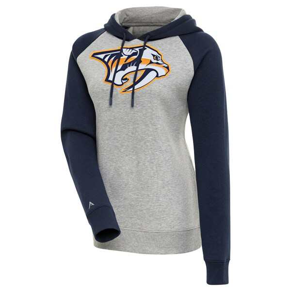 アンティグア レディース パーカー・スウェットシャツ アウター Nashville Predators Antigua Women's Victory Raglan Pullover Hoodie Hの通販は