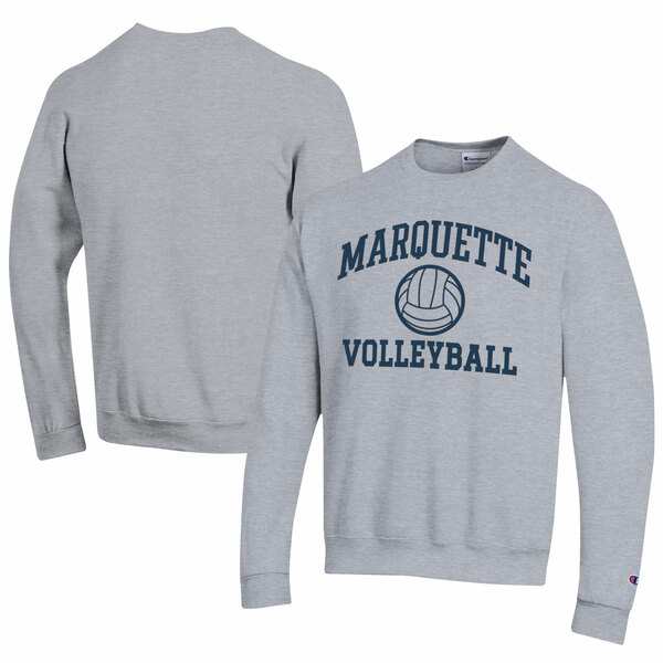 チャンピオン メンズ パーカー・スウェットシャツ アウター Marquette Golden Eagles Champion Icon Logo Volleyball Eco Powerblend Pulの通販は
