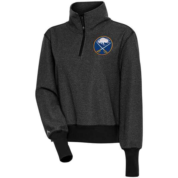 アンティグア レディース パーカー・スウェットシャツ アウター Buffalo Sabres Antigua Women's Upgrade HalfZip Pullover Top Heather の通販は