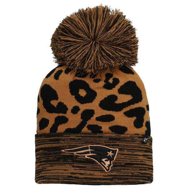 フォーティーセブン レディース 帽子 アクセサリー New England Patriots '47 Women's Rosette Cuffed Knit Hat with Pom Brownの通販は