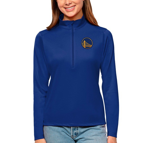 アンティグア レディース ジャケット＆ブルゾン アウター Golden State Warriors Antigua Women's Tribute HalfZip Top Royalの通販は