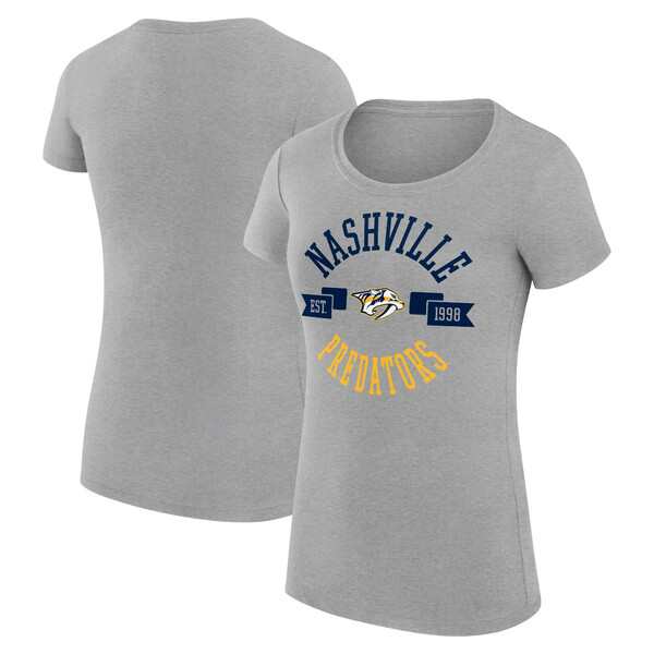 カールバンクス レディース Tシャツ トップス Nashville Predators GIII 4Her by Carl Banks Women's City Graphic Sport Fitted Crewnecの通販は