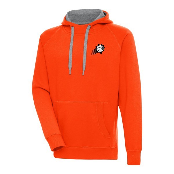 アンティグア メンズ パーカー・スウェットシャツ アウター Phoenix Suns Antigua Metallic Logo Victory Raglan Pullover Hoodie Orangeの通販は