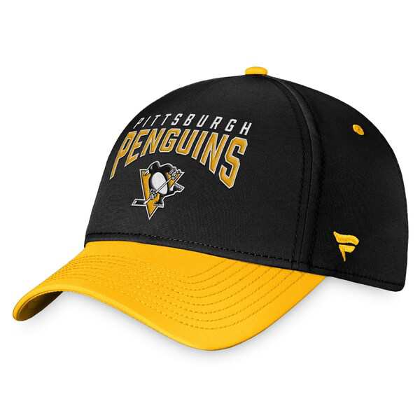 ファナティクス メンズ 帽子 アクセサリー Pittsburgh Penguins Fanatics Branded Fundamental 2Tone Flex Hat Black/Goldの通販は