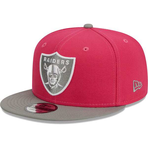ニューエラ メンズ 帽子 アクセサリー Las Vegas Raiders New Era 2Tone Color Pack 9FIFTY Snapback Hat Pink/Grayの通販は