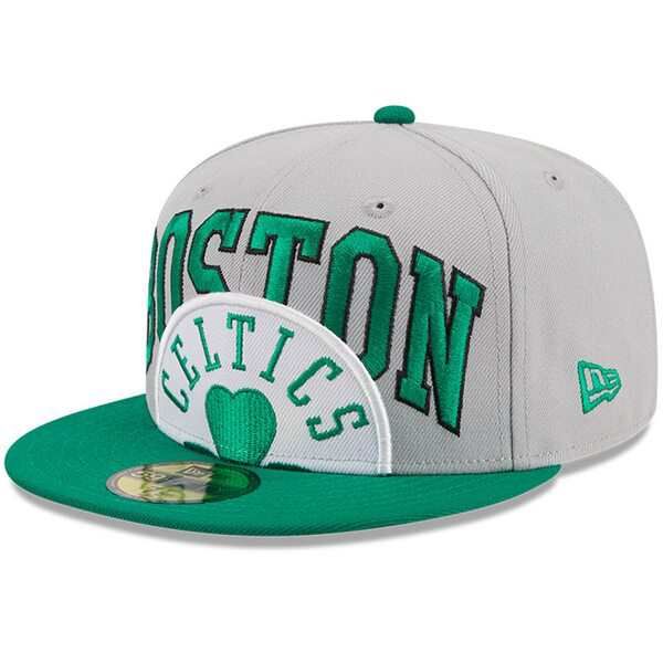 ニューエラ メンズ 帽子 アクセサリー Boston Celtics New Era TipOff TwoTone 59FIFTY Fitted Hat Gray/Kelly Greenの通販は