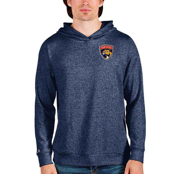 アンティグア メンズ パーカー・スウェットシャツ アウター Florida Panthers Antigua Team Absolute Pullover Hoodie Heathered Navyの通販は