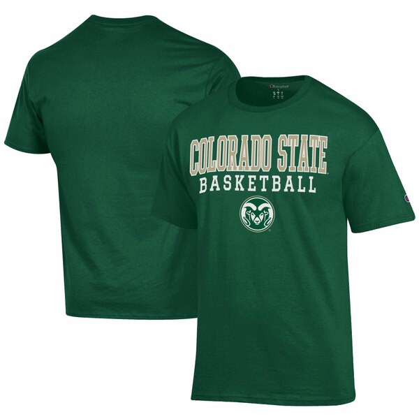 チャンピオン メンズ Tシャツ トップス Colorado State Rams Champion Icon Logo Basketball Jersey TShirt Greenの通販は