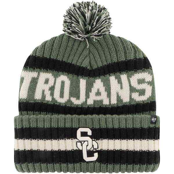 フォーティーセブン メンズ 帽子 アクセサリー USC Trojans '47 OHT Military Appreciation Bering Cuffed Knit Hat with Pom Greenの通販は