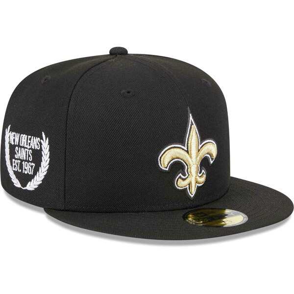 ニューエラ メンズ 帽子 アクセサリー New Orleans Saints New Era Camo Undervisor 59FIFTY Fitted Hat Blackの通販は