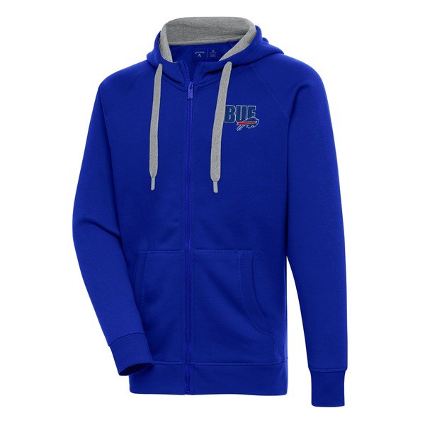 アンティグア メンズ パーカー・スウェットシャツ アウター Buffalo Bills Antigua Victory FullZip Hoodie Royalの通販は