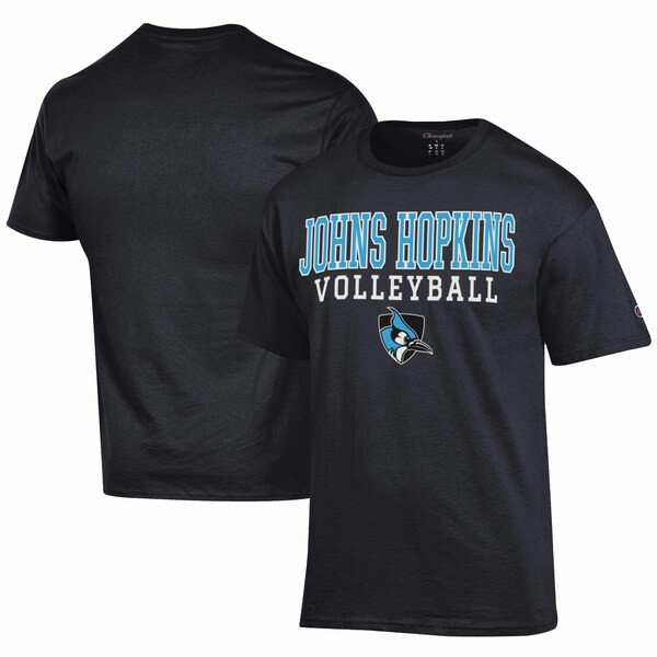 チャンピオン メンズ Tシャツ トップス Johns Hopkins Blue Jays Champion Icon Logo Volleyball Jersey TShirt Blackの通販は
