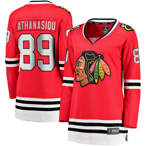 ファナティクス レディース Tシャツ トップス Andreas Athanasiou Chicago Blackhawks Fanatics Branded Women's Home Breakaway Player の通販は