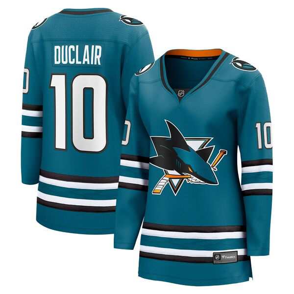 ファナティクス レディース Tシャツ トップス Anthony Duclair San Jose Sharks Fanatics Branded Women's Home Breakaway Player Jerseyの通販は