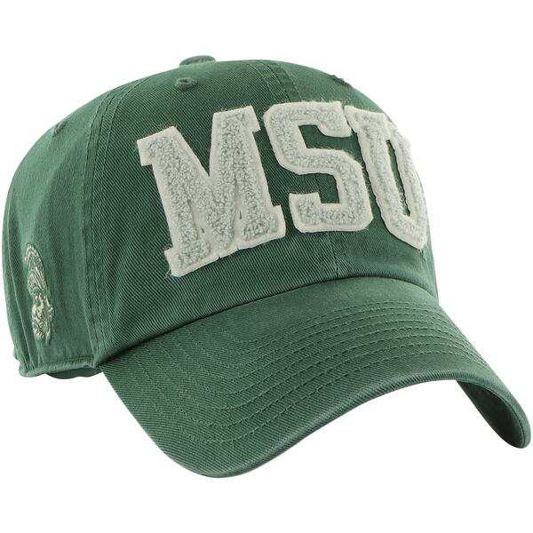 フォーティーセブン メンズ 帽子 アクセサリー Michigan State Spartans '47 Hand Off Clean Up Adjustable Hat Greenの通販は