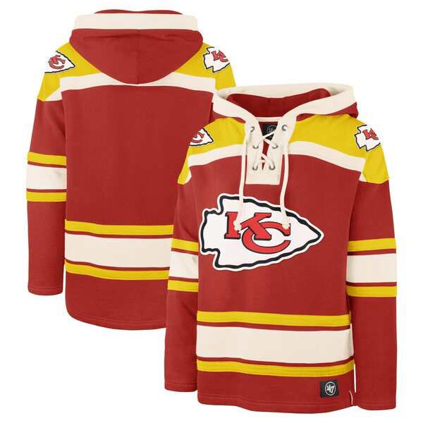 フォーティーセブン メンズ パーカー・スウェットシャツ アウター Kansas City Chiefs '47 Big & Tall Superior Lacer Pullover Hoodie Rの通販は