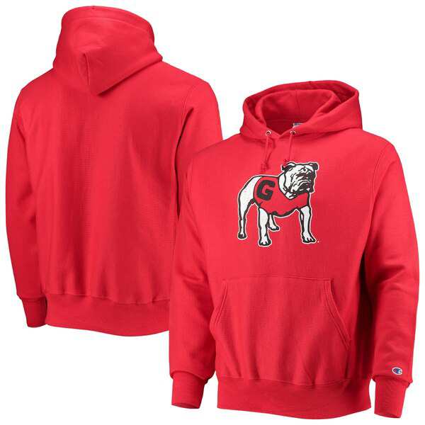 チャンピオン メンズ パーカー・スウェットシャツ アウター Georgia Bulldogs Champion Vault Logo Reverse Weave Pullover Hoodie Redの通販は