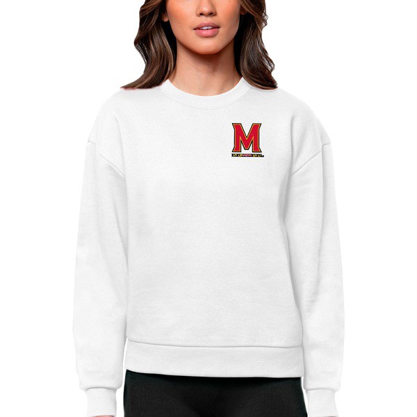 アンティグア レディース パーカー・スウェットシャツ アウター Maryland Terrapins Antigua Women's Logo Victory Crewneck Pullover Swの通販は