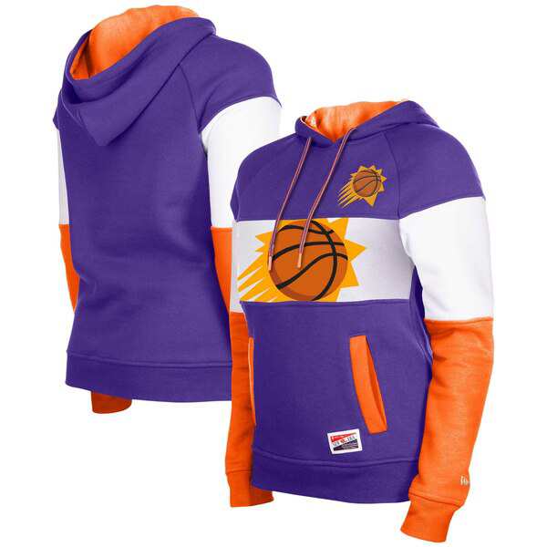 ニューエラ レディース パーカー・スウェットシャツ アウター Phoenix Suns New Era Women's Raglan Pullover Hoodie Purpleの通販は