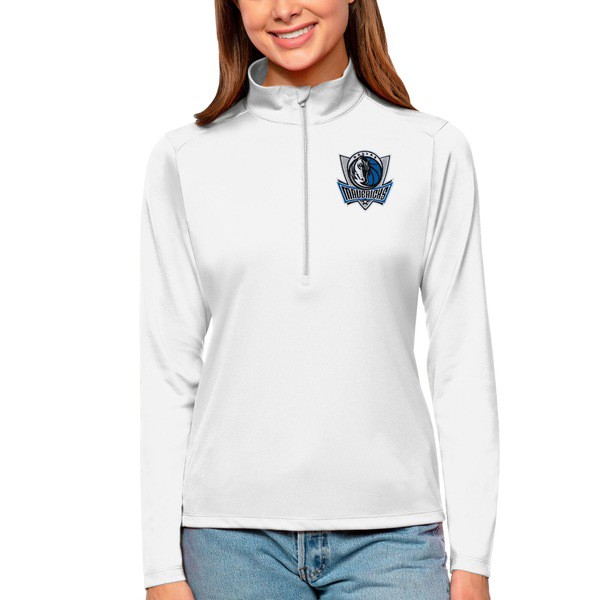 アンティグア レディース ジャケット＆ブルゾン アウター Dallas Mavericks Antigua Women´s Tribute  HalfZip Top White