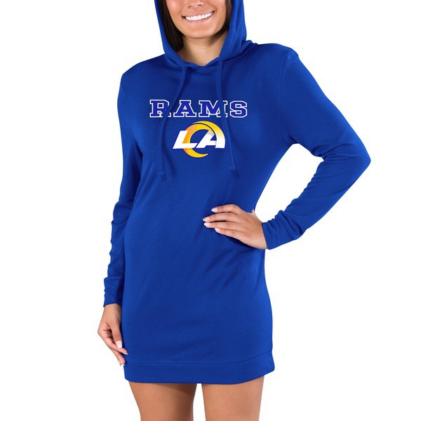 コンセプトスポーツ レディース Tシャツ トップス Los Angeles Rams Concepts Sport Women's Gather Long Sleeve Hoodie Nightshirt Royaの通販は