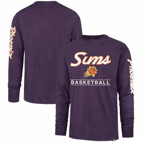 フォーティーセブン メンズ Tシャツ トップス Phoenix Suns '47 2023/24 City Edition Triplet Franklin Long Sleeve TShirt Purpleの通販は