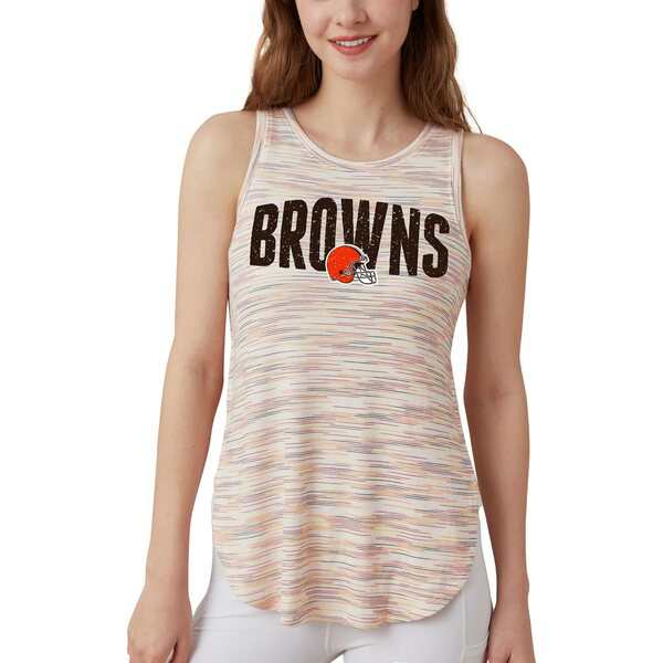 コンセプトスポーツ レディース Tシャツ トップス Cleveland Browns Concepts Sport Women's Sunray Multicolor Tri Blend Tank Topの通販は