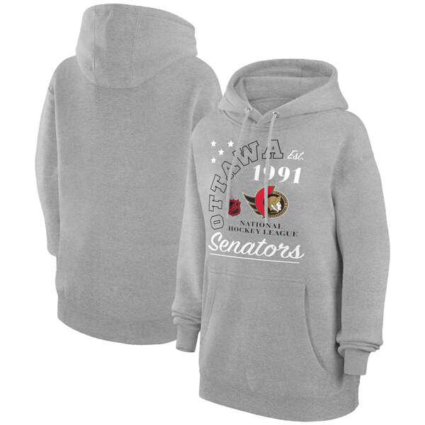 スターター メンズ パーカー・スウェットシャツ アウター Ottawa Senators Starter Arch City Team Graphic Fleece Pullover Hoodie Heatの通販は