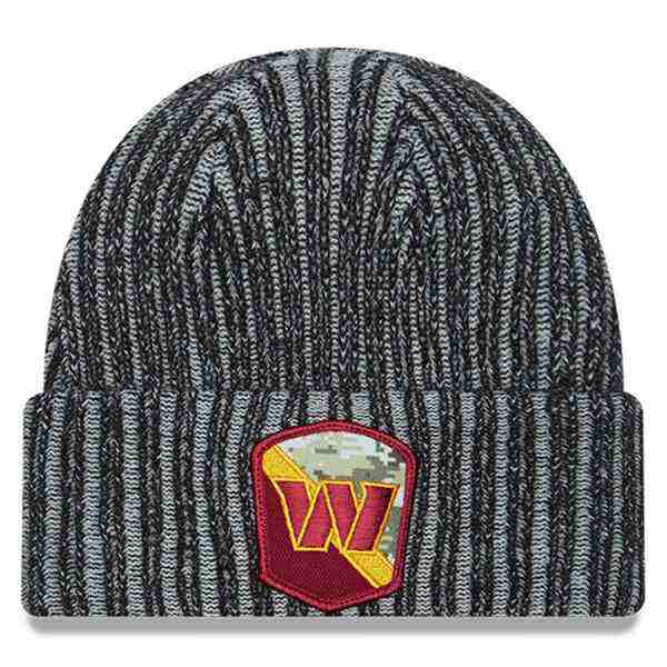 ニューエラ メンズ 帽子 アクセサリー Washington Commanders New Era 2023 Salute To Service Cuffed Knit Hat Blackの通販は 10,860円