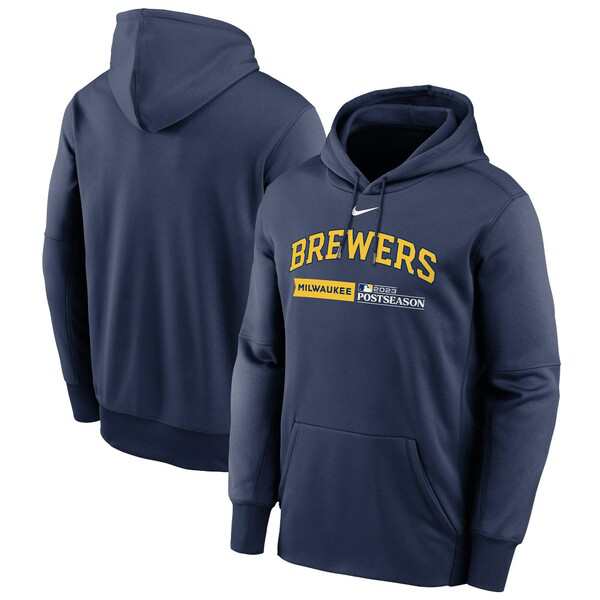 ナイキ メンズ パーカー・スウェットシャツ アウター Milwaukee Brewers Nike 2023 Postseason Authentic Collection Dugout Performanceの通販は