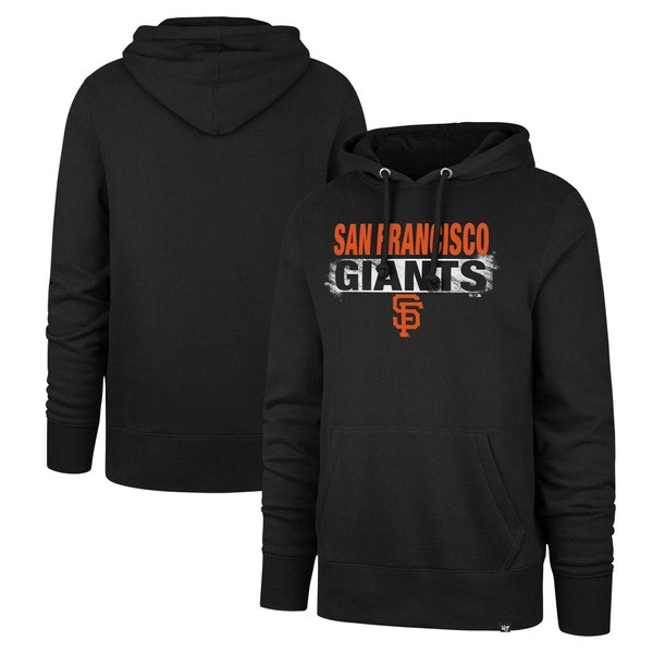 フォーティーセブン メンズ パーカー・スウェットシャツ アウター San Francisco Giants '47 Base Slide Headline Pullover Hoodie Blackの通販は