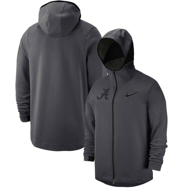 ナイキ メンズ パーカー・スウェットシャツ アウター Alabama Crimson Tide Nike Tonal Showtime FullZip Hoodie Anthraciteの通販は