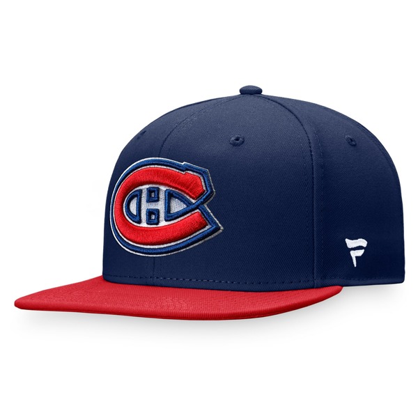 ファナティクス メンズ 帽子 アクセサリー Montreal Canadiens Fanatics Branded Core Primary Logo Snapback Adjustable Hat Navy/Redの通販は
