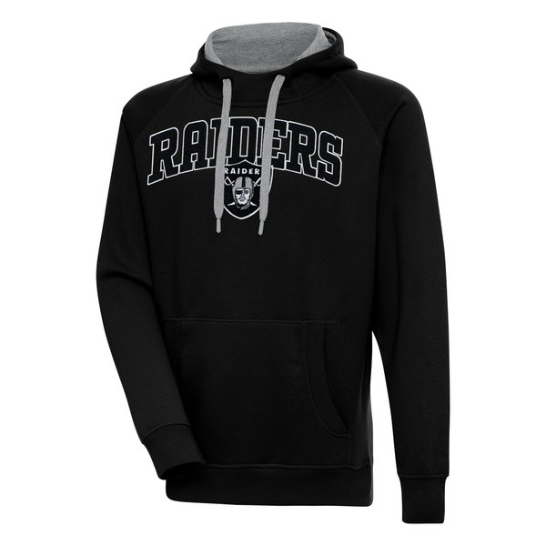 アンティグア メンズ パーカー・スウェットシャツ アウター Las Vegas Raiders Antigua Victory Pullover Hoodie Blackの通販は