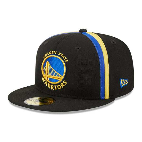ニューエラ メンズ 帽子 アクセサリー Golden State Warriors New Era Taping 59FIFTY Fitted Hat Blackの通販は
