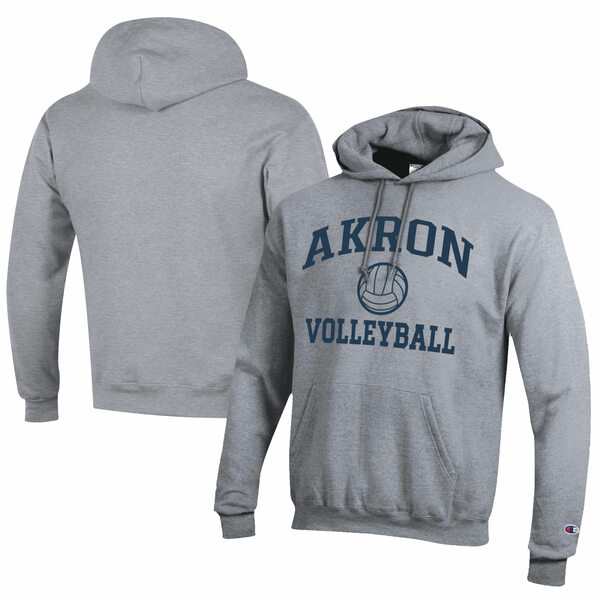 チャンピオン メンズ パーカー・スウェットシャツ アウター Akron Zips Champion Icon Logo Volleyball Eco Powerblend Pullover Hoodie の通販は