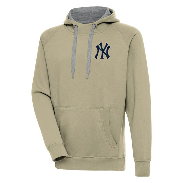アンティグア メンズ パーカー・スウェットシャツ アウター New York Yankees Antigua Victory Pullover Hoodie Khakiの通販は