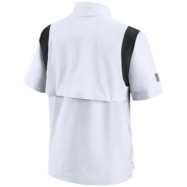 ナイキ メンズ パーカー・スウェットシャツ アウター Las Vegas Raiders Nike Sideline Coaches Short Sleeve QuarterZip Jacket Whiteの通販は