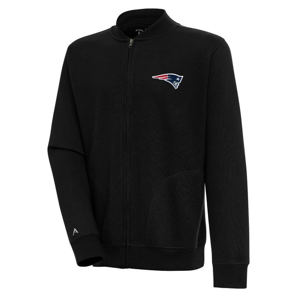 アンティグア メンズ パーカー・スウェットシャツ アウター New England Patriots Antigua Victory FullZip Jacket Blackの通販は